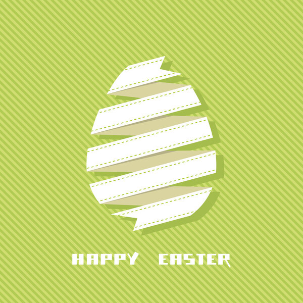 Easter card with banner egg