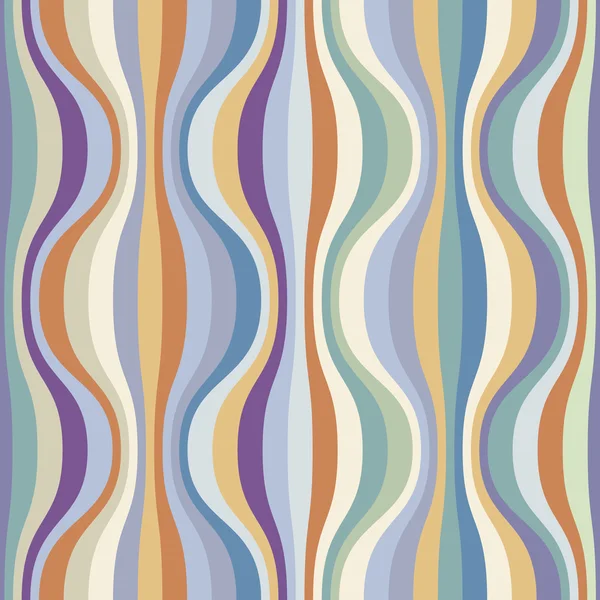 Seamless pattern with color wavy strips — Stock Vector