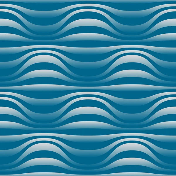 Vavy striped blue seamless pattern — Stock Vector