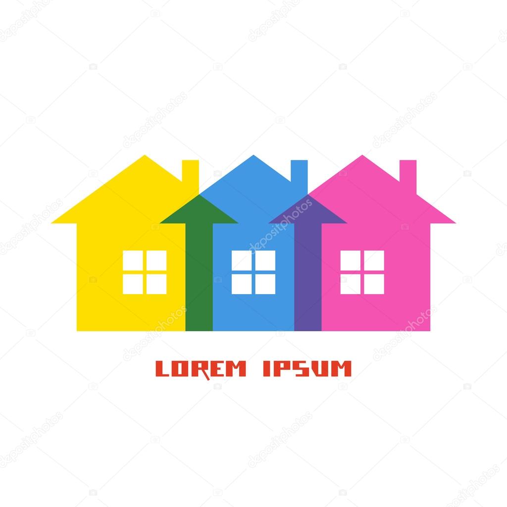 Color group houses icon