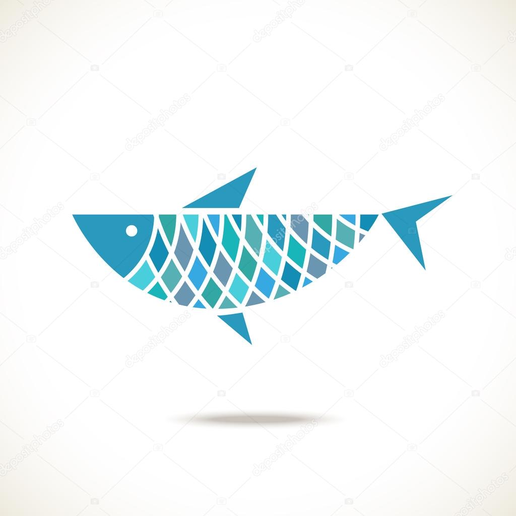 Blue fish icon