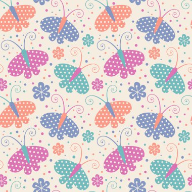 Renkli kelebekler ile Seamless Modeli