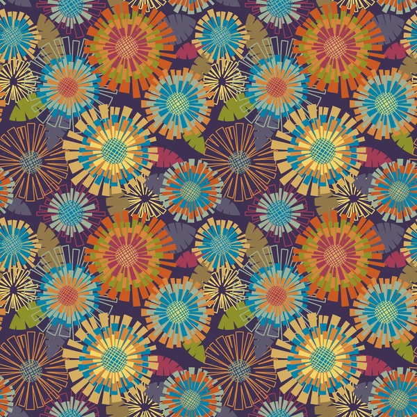 Lindo patrón sin costura con flores — Archivo Imágenes Vectoriales