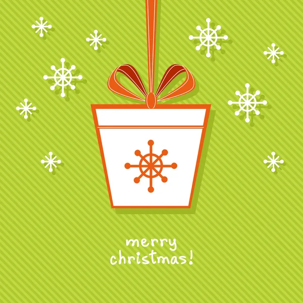 Etiqueta regalo de Navidad con cinta — Archivo Imágenes Vectoriales