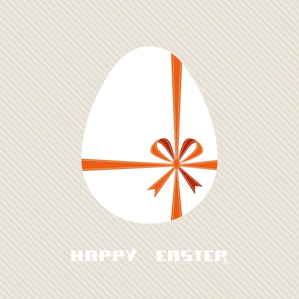 Huevo de Pascua con cinta, lazo . — Vector de stock