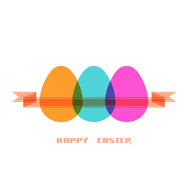 Velikonoční přání s vejcem barva — Stockový vektor