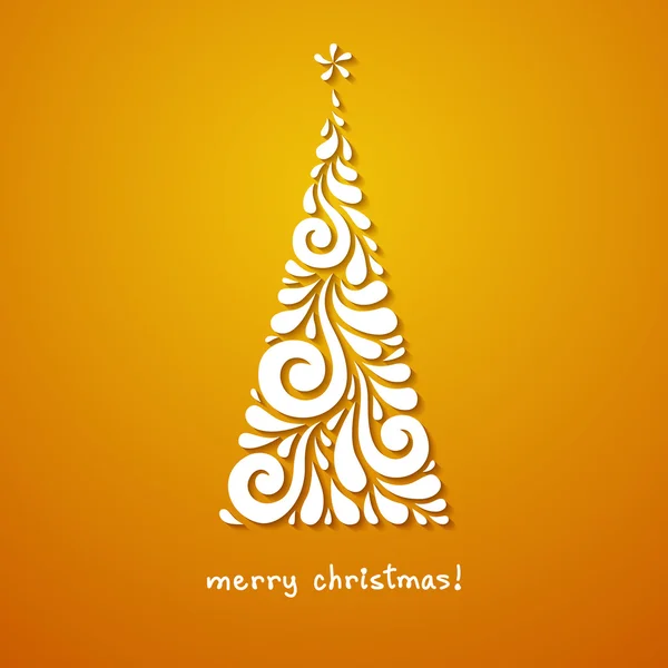 Christmas tree of swirl shape — Stock Vector