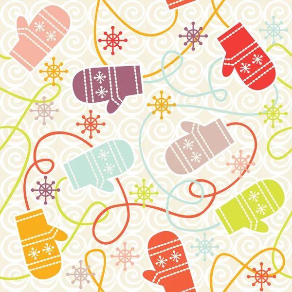 Seamless winter pattern — Stock Vector