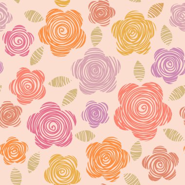 Doodles'ın çiçek ile Seamless Modeli