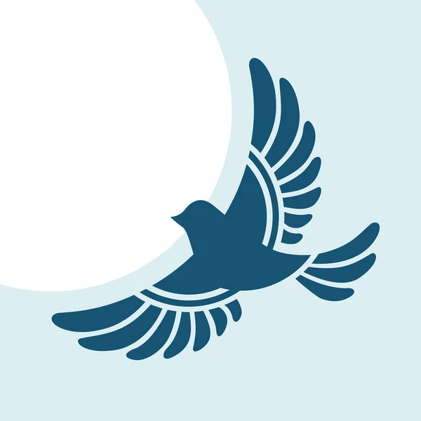 Flying Bird Icono plano — Archivo Imágenes Vectoriales