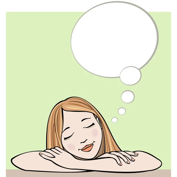 Düşünce balonu kadınla hayal