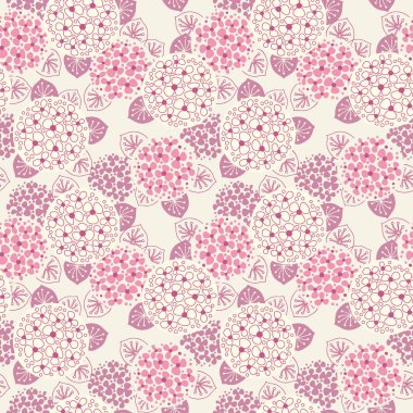 Sorunsuz pembe vintage çiçek desenli