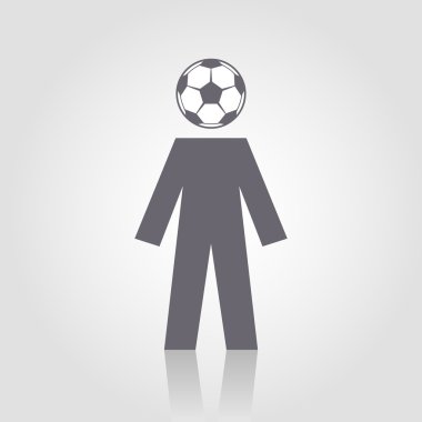 Simge futbol fan futbol topu kafa ile
