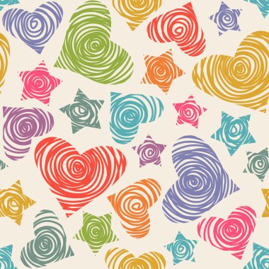 Doodle kalpleri ve yıldız deseni