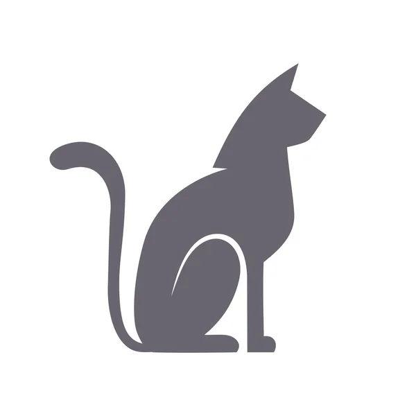 Decorative cat icon — Stock Vector