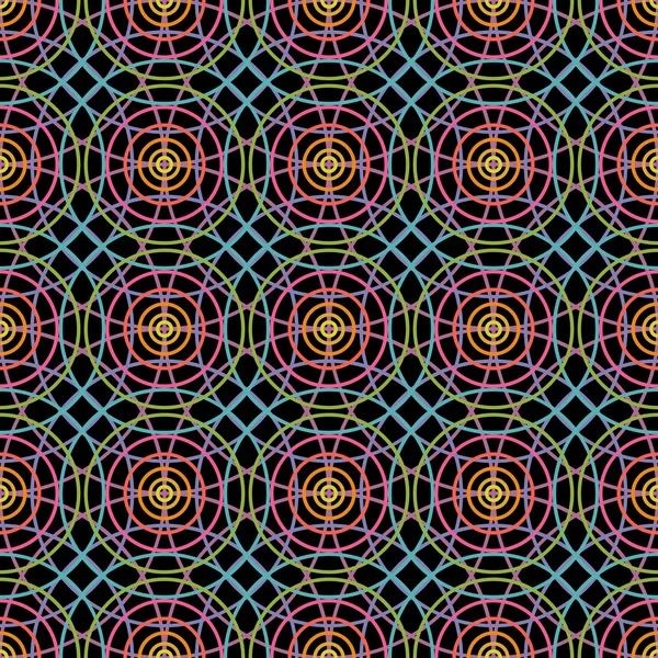 色線形同心円のシームレス パターン — ストックベクタ