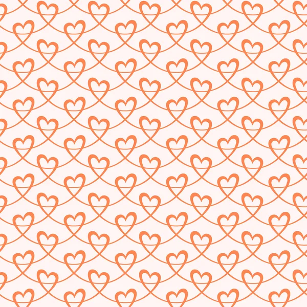 Elegant seamless pattern with hearts — Stock Vector