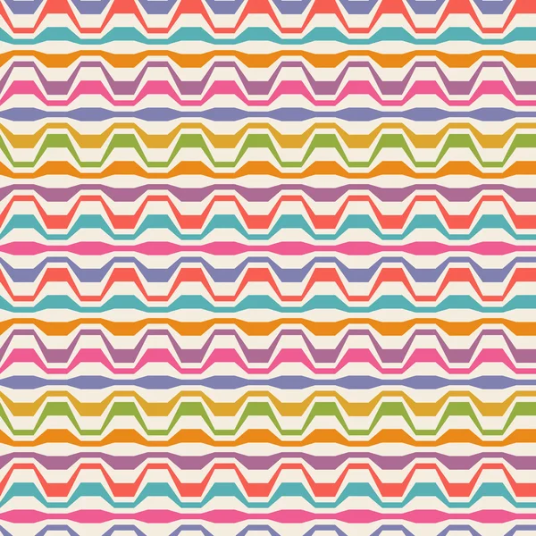 Seamless pattern with broken wavy color lines — Stock Vector