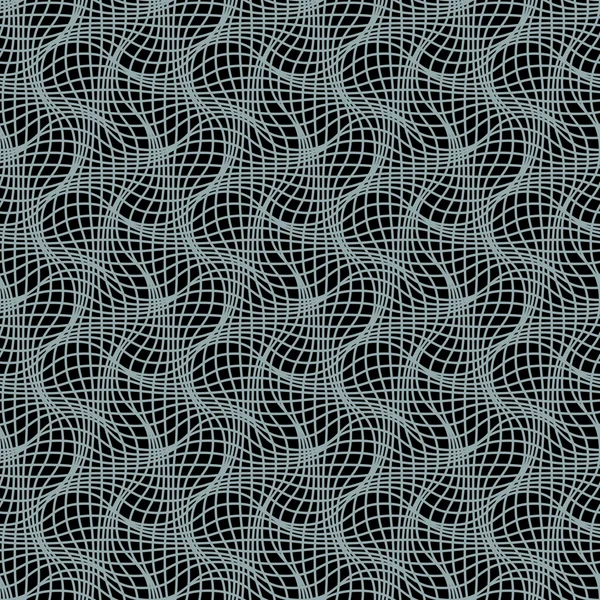 Seamless pattern with wavy mesh — Stock Vector