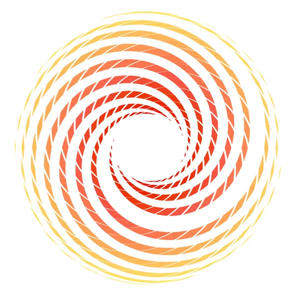 Rode cirkel ontwerpelement twisted — Stockvector
