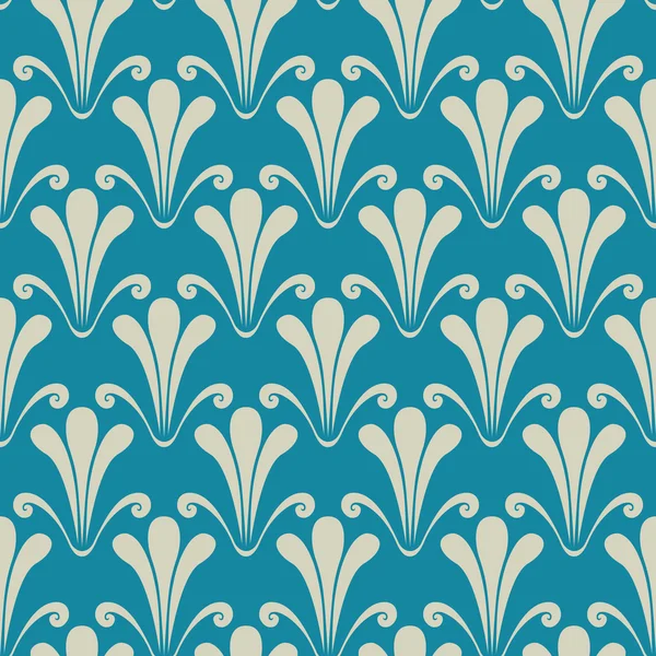 Motif floral bleu abstrait sans couture — Image vectorielle