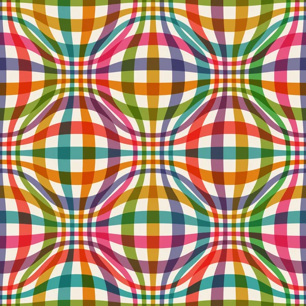 Checkered falisty bezszwowe kolor wzór — Wektor stockowy