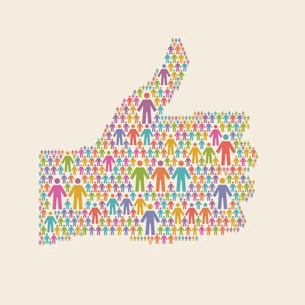 Thumbs up of people icon Stock Vector