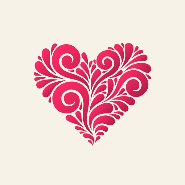 Heart icon from swirl shapes Royalty Free Stock Illustrations