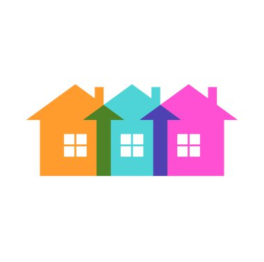 Color house icon clipart