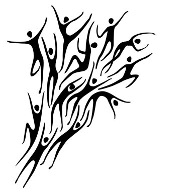 İnsanlar siluetleri ile spor arka plan