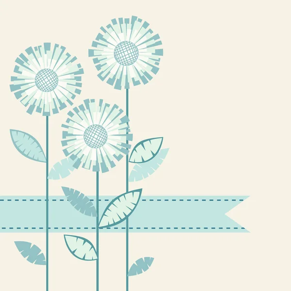 菊の束と Reeting カード — ストックベクタ