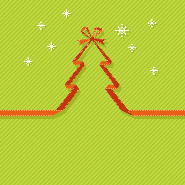 Banner de árbol de Navidad en origami — Vector de stock