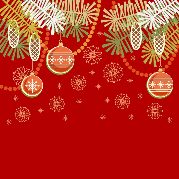 Weihnachten vintage roter Hintergrund — Stockvektor