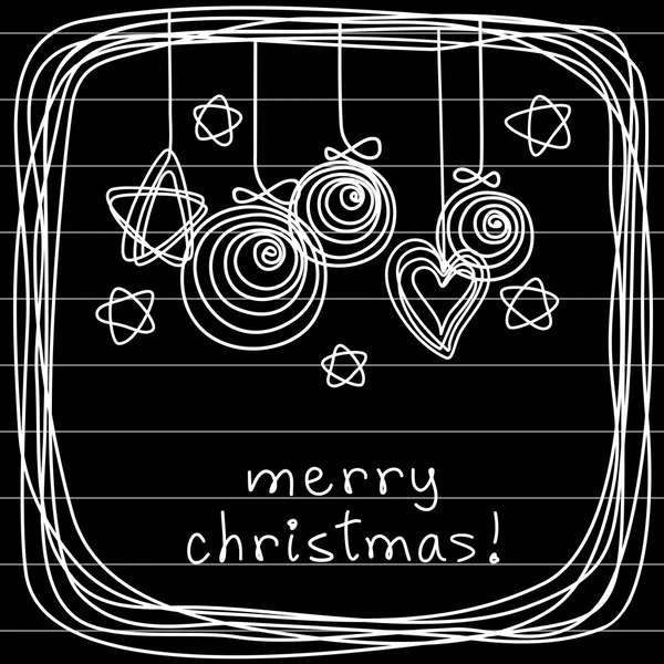 手描き落書きのクリスマスの装飾 — ストックベクタ