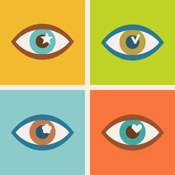 Set of eye icon — Stock Vector