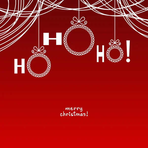 クリスマス ボール - ho ヨーホー! — ストックベクタ