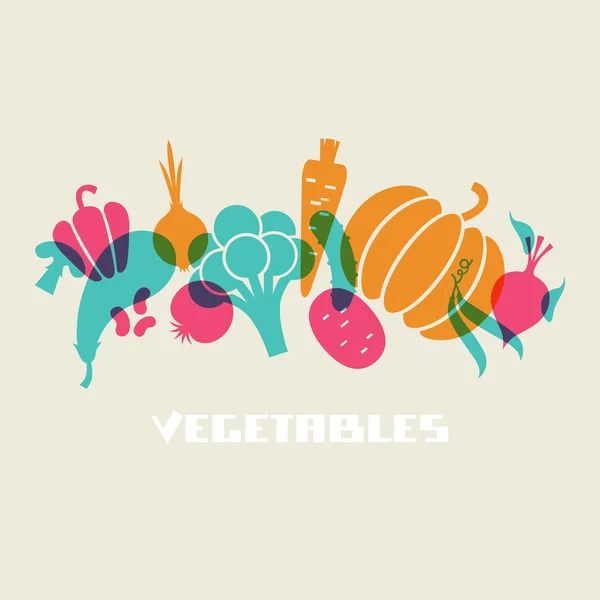 Illustration of vegetables — Stock Vector