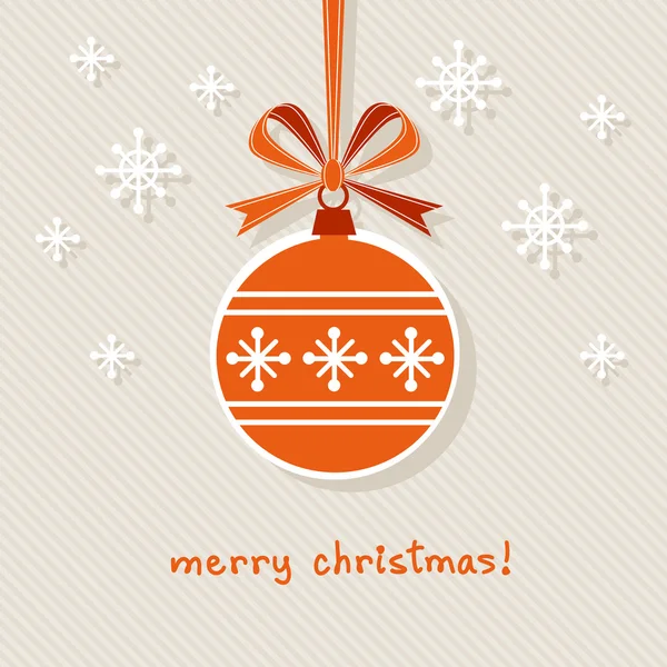 Karta s Vánoční dekorace značky — Stockový vektor