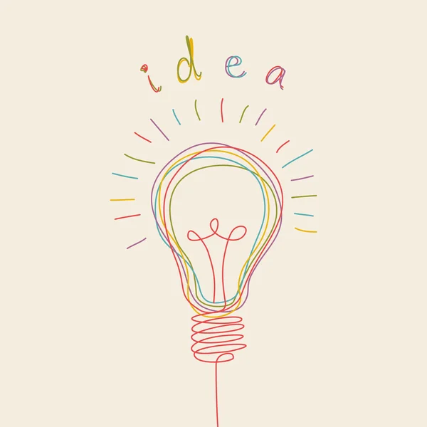 Light bulb pictogram met concept van idee Rechtenvrije Stockvectors