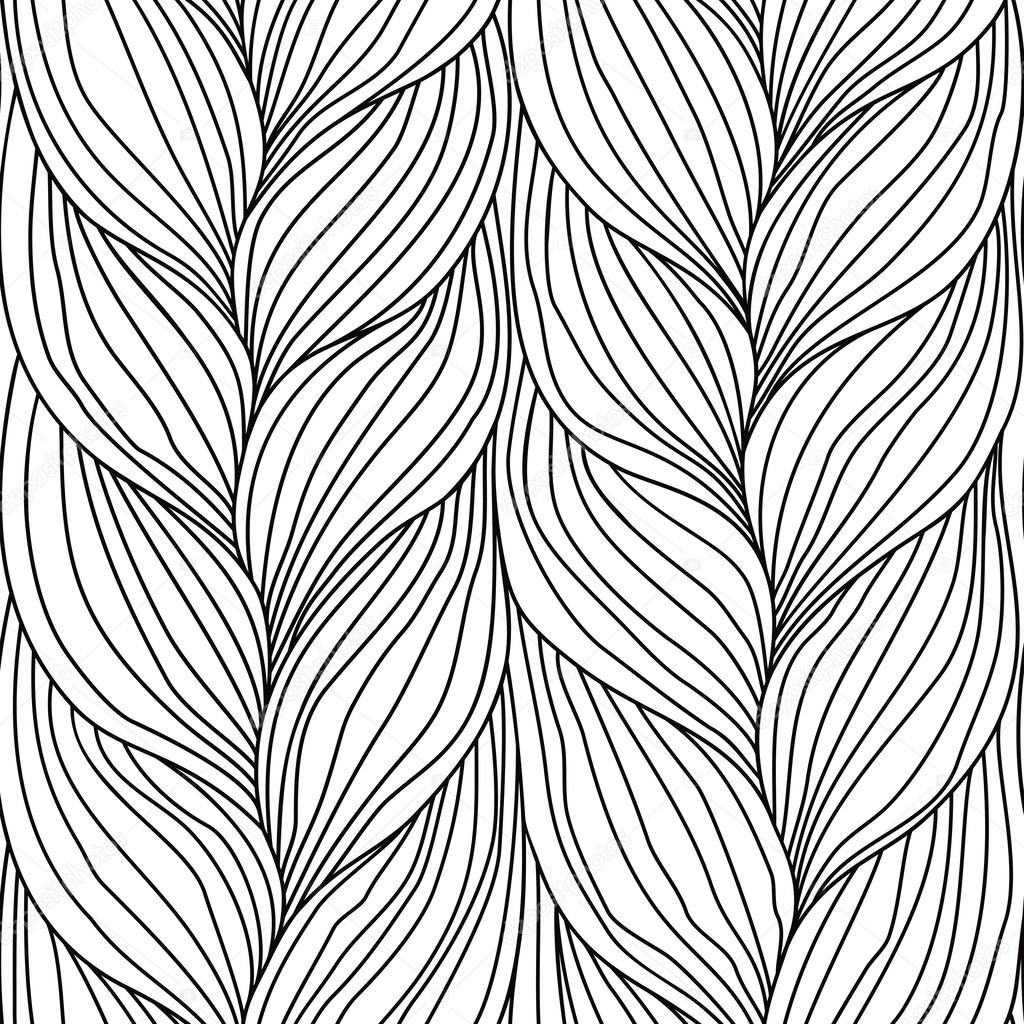 Seamless pattern with braids weaving