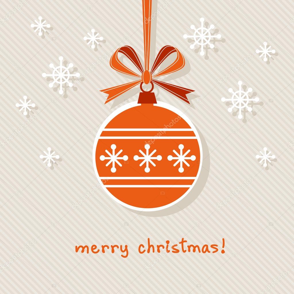 Card with christmas tag decoration