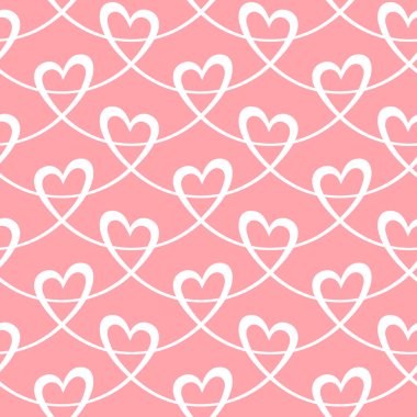 Eamless desen stilize Şerit'in yürekleri