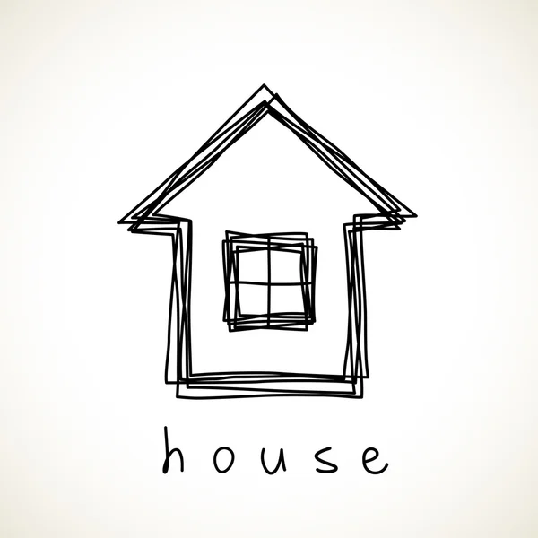 Hand drawn house icon — Stock Vector