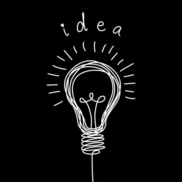 Light bulb pictogram met concept van idee — Stockvector