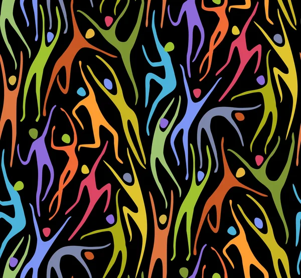 Bir insan siluetleri ile Seamless Modeli