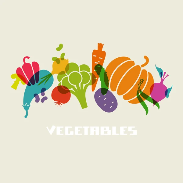 Kleur groenten pictogram — Stockvector