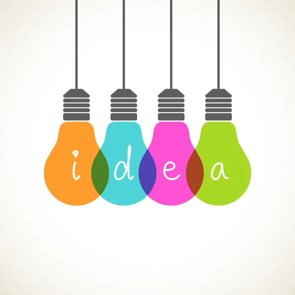 Light bulb pictogrammen met concept van idee Stockillustratie
