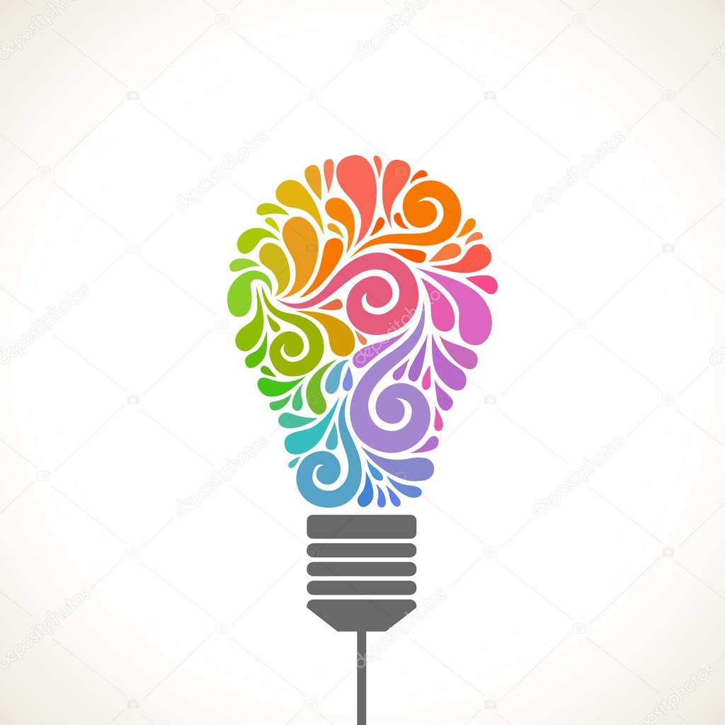 Light bulb icon with concept of idea