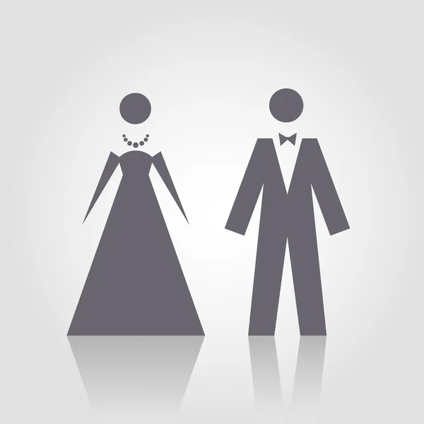 Erkek ve kadın simgesiyle — Stok Vektör