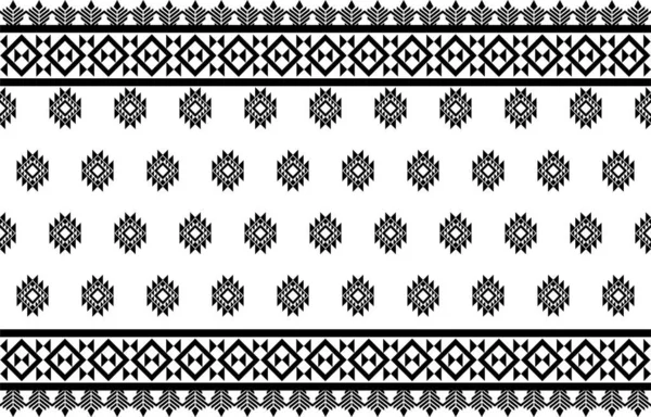 Monochrome Geometric Design Abstract Geometric Monochrome Black White Geometric Ethnic — Stock Vector
